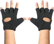 Kids Fingerless Workout Gloves - Anti-Slip Fitness Mitten for Children Cycling Y