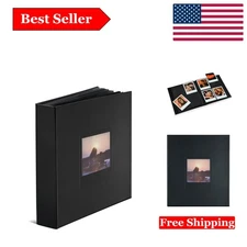 Elegant Large Black Photo Album for Instant Photos