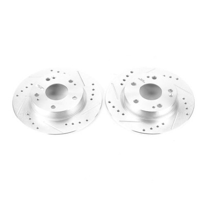 Power Stop Evolution Drilled & Slotted Rotors for 2016-2017 Honda Civic Rear