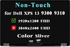 13.4" Silver Dell XPS 13 9310 FHD LCD Display Non-Touch Screen Assembly Complete