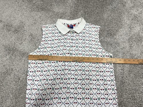Tail Women's Sleeveless Golf Tennis Shirt Multicolor Striped Flag Large - Picture 7 of 7