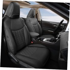 Pu Leather Car Seat 2019-2025 RAV4 Hybrid Non Hybrid/Prime XSE,SE Black