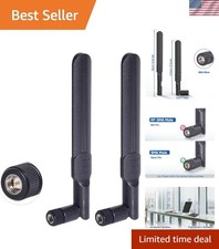 Dual Band WiFi 2.4GHz 5GHz 5.8GHz 8dBi MIMO RP-SMA Male Antenna 2-Pack for Wi...
