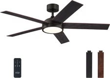 54 Inch Ceiling Fan with Light and 54 Oil Rubbed Bronze, Bronze 