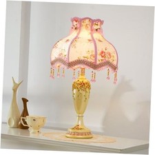 Victorian Flower Table Lamp Floral Coquette Lamp with Vintage Pink Victorian