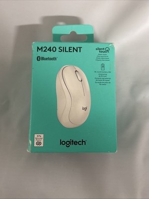 Logitech M240 Silent White Long Range Bluetooth Mouse 910-007116