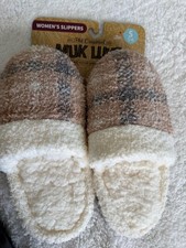 MUK LUKS COZY PLAID WOMENS SLIPPERS S SMALL 5-6 NEW WITH TAGS