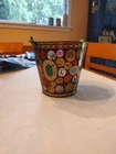 J Chein & Co Vintage Tin Litho Pail Beach Bucket Gems & Coin Treasure Pattern