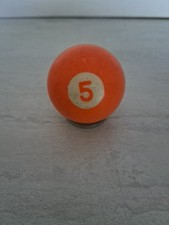 Vintage Replacement 5 Pool Ball Billiards Solid Orange Ball 2.25"