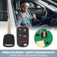 307MHz Keyless Entry Remote Ignition Transponder Key Fob for Honda Odyssey 03-04