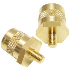 1 Pair Battery Terminal Connector, Brass Auto Battery Post M6 Thread Male