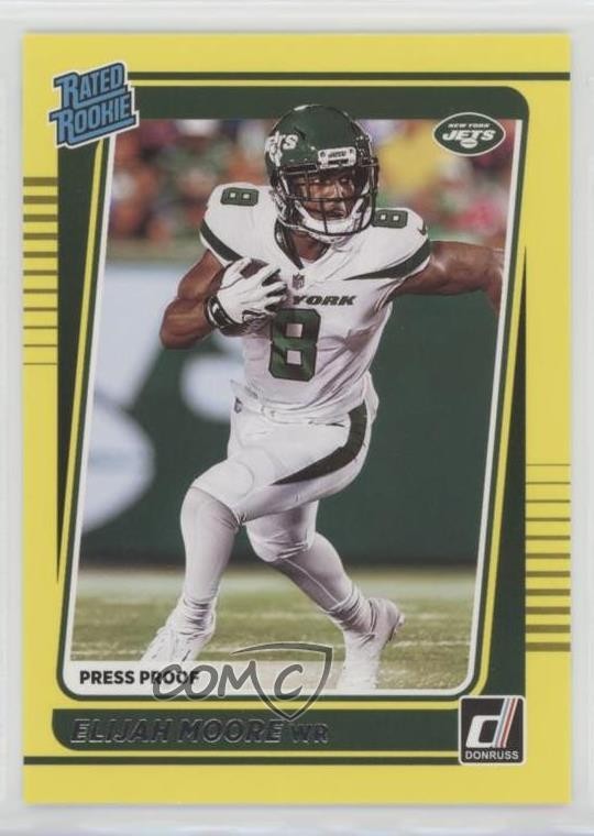 2021 Panini Donruss Rated Press Proof Yellow Elijah Moore #271 Rookie RC 00gy