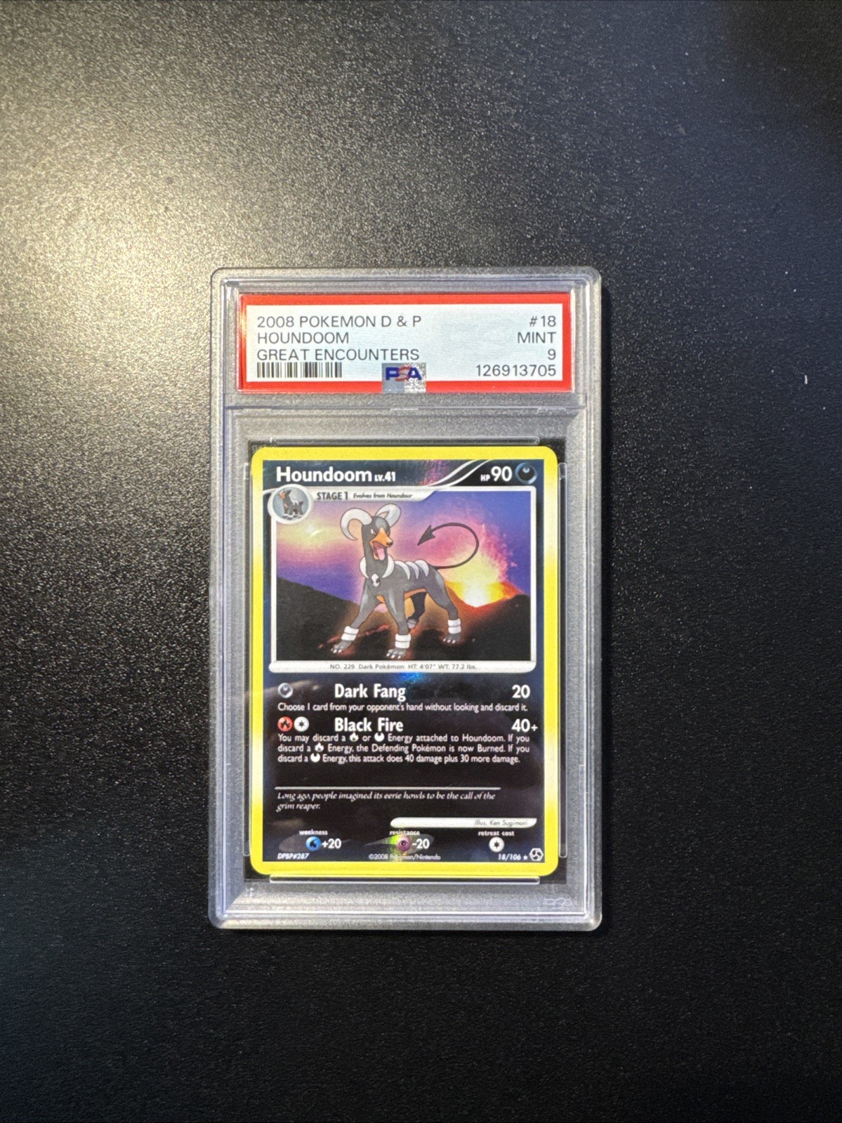 Houndoom 18/106 Great Encounters Reverse Holo PSA 9