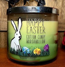 Bath & Body Works 2016 Happy Easter Cotton Candy Marshmallow Tri-Color Candle 