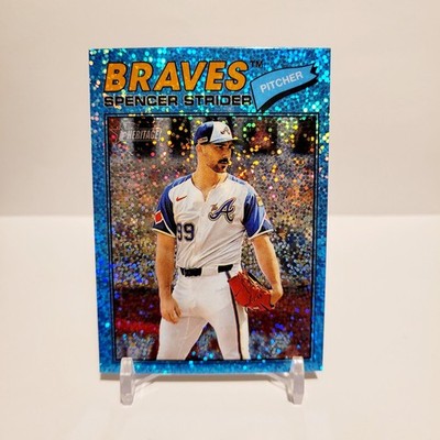 2026 Topps Heritage MLB - Spencer Strider - Braves - Blue Sparkles #41