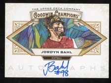 Jordan Bahl 2025 Goodwin Champions Auto #HA-JB Autographs Softball
