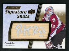 Upper Deck Engrained SS-PR Patrick Roy Signature Shots VG Colorado Auto