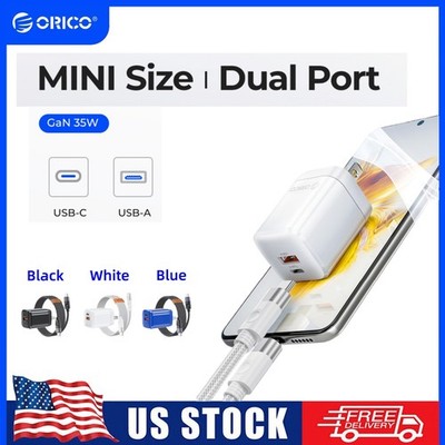 ORICO Type C GaN 65W Charger USB +Type C Fast Charger Power Adaptor for iPhone