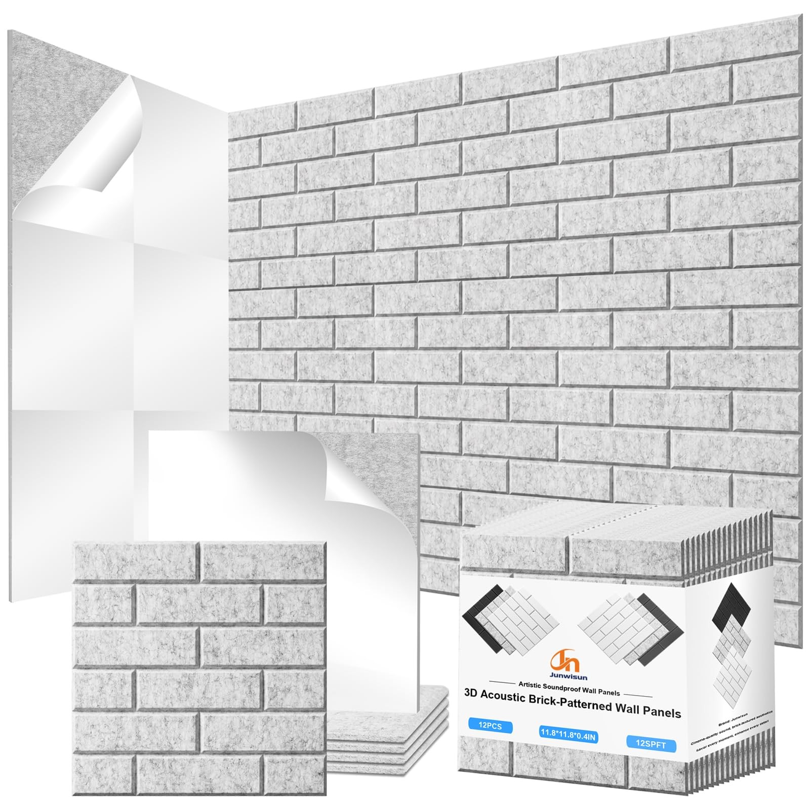 18 Pack Acoustic Panels,Sound Proof Foam Panels for Walls,High Density Self-A...