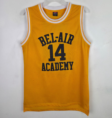 Nike Bel-Air Academy #14 Will Smith Gold Basketball Jersey Size Large