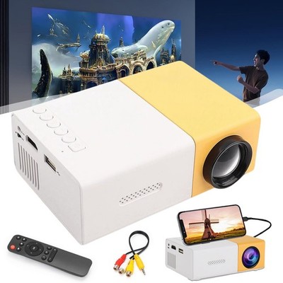 1080P Mini Beamer Tragbar Video Projektor Heimkino Projektor für Handy PC TV DVD