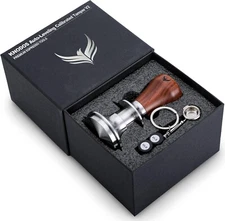 KNODOS 51mm Tamper Tool Espresso V2 Rosewood Spring Loaded 30LB Calibrated