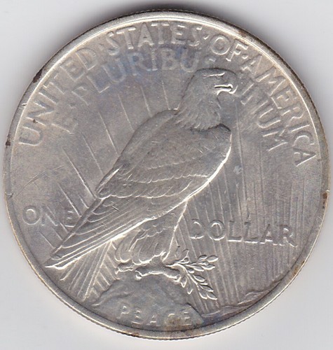 Peace Silver 1924 $1 in AU - Imagen 2 de 2