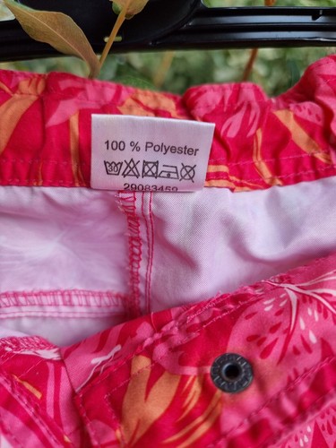 Bade Shorts/Bade Hose/Beach Hose, Gr. 152, orange, pink, Blumen Muster, gebr. - Bild 11 von 12