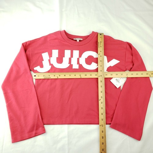 NWT Juicy Couture Girls Sz 12 Pixie Pink Cropped Long Sleeve Track Top MSRP $59 - Picture 7 of 12