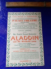 1948 programme Aladdin & His Wonderful Lamp Palace Theatre Westcliff Southend