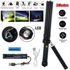 990000LM High Power Rechargeable LED Security Stick Flashlight IN/Outdoor Torch