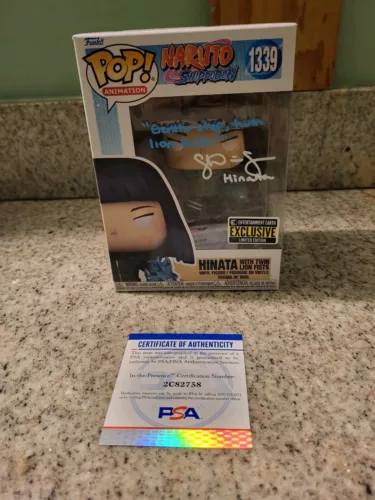 Funko Pop Naruto Hinata #1339 Psa Authentic Signed Stephanie Sheh W/protector
