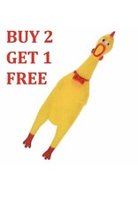 Rubber Chicken Fun Pet Dog Chew Squeeze Screaming Toy 12 inch , 3-Pack