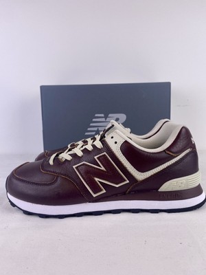 NEW BALANCE 574 CLASSIC LEATHER SHOES MEN'S SIZE US 9 DARK BROWN ML574LPB | eBay