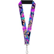 Lanyard - Cats in Space Pinks/Blues