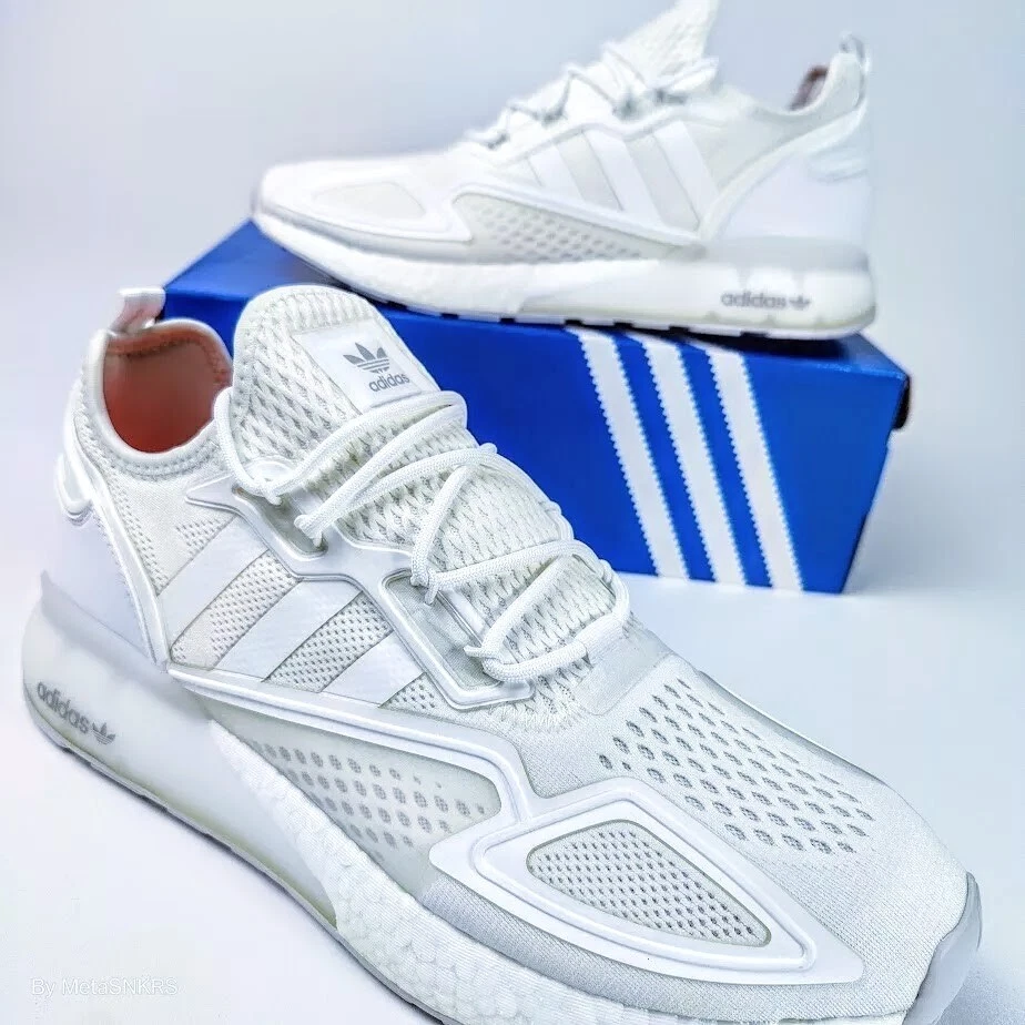Adidas ZX 2K Boost Triple White for sale | eBay