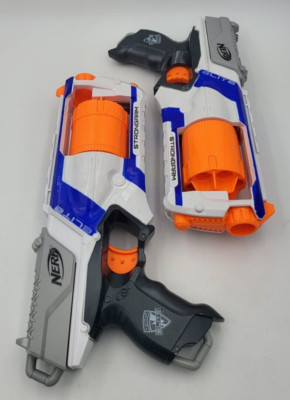 2011 NERF Elite Strong Arm Blaster C-044B Set of 2 Tested/Works 12''x7''x2'' - Used
