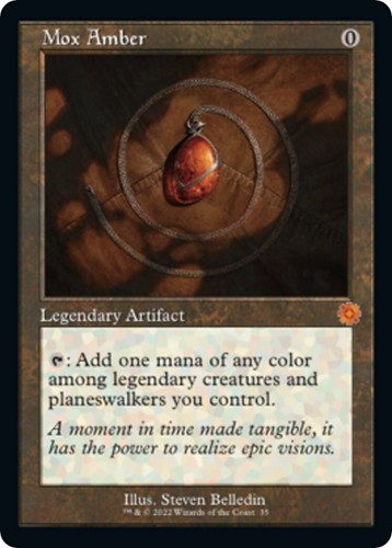 Mtg. Mox Amber. Retro Schematic. Brothers' War. Pack Fresh | eBay