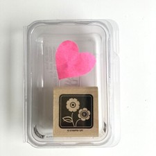 Stampin Up - FLOWERS IN SILHOUETTE - Wood Mounted Stamp Set of 1