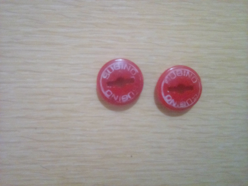 Vintage SUGINO Crank arm Dust Caps Red Maxy BMX Made in JAPAN 70's