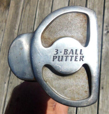 3 BALL HEEL-SHAFTED MALLET GOLF PUTTER 35" M/RH NEW GRIP