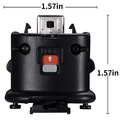 1/2x Motion Plus Sensor Adapter Attachment Nintendo Wii /Wii U Controller Black