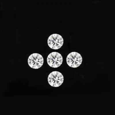#ad #ad 2 CT Natural White Diamond Round Cut 5 mm 5 Pcs VVS1 D Grade GDGL Certified S1 $48.96
