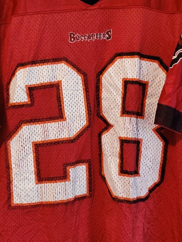 Vintage Adidas Tampa Bay Buccaneers Jersey #28 Warick Dunn Red Size Large - Picture 2 of 12
