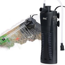 hygger 3 in 1 Aquarium Filter Submersible Oxygen Internal Fish Tank Water Pump