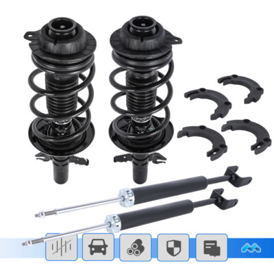 Box(4) Front & Rear Struts Shocks & Coil Springs For 2013-2016 Dodge Dart