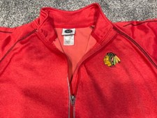 Official NHL Chicago Blackhawks full zip warmup jacket size L