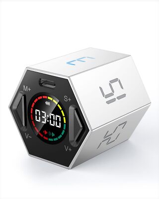 Ticktime Pomodoro Timer, Productivity Timer Cube, Hexagon Magnetic Flip Focus...