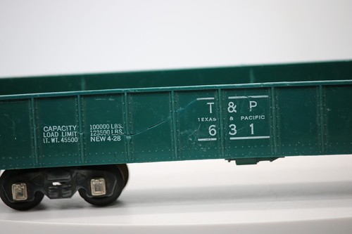 TWO American Flyer AC Gilbert Texas & Pacific T & P Gondola Car #631 (Set of 2) - Picture 2 of 11