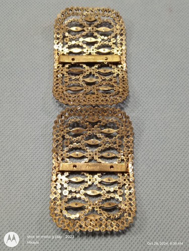 French Shoe Clip Set Mid To Late 1800s Victorian - Picture 8 of 9